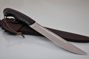 Нож казачий "Пластунский" сталь 95х18. Рукоять африканское дерево Венге/Эбонит.