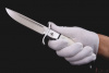Складная "Финка НКВД" Сталь х12мф. Рукоять акрил (белый). 